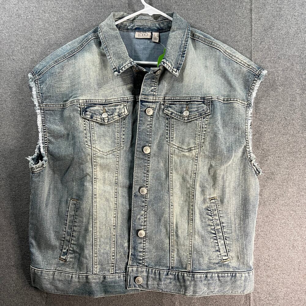 LOGO by Lori Goldstein Jeans Vast Womens Size 14 Extended Shoulder